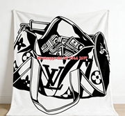LV Money Bag Flannel Throw Blanket 286